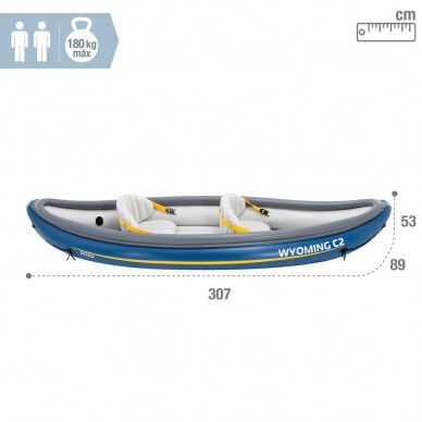 Canoa hinchable para 2 personas Wyoming C2 | INTEX
