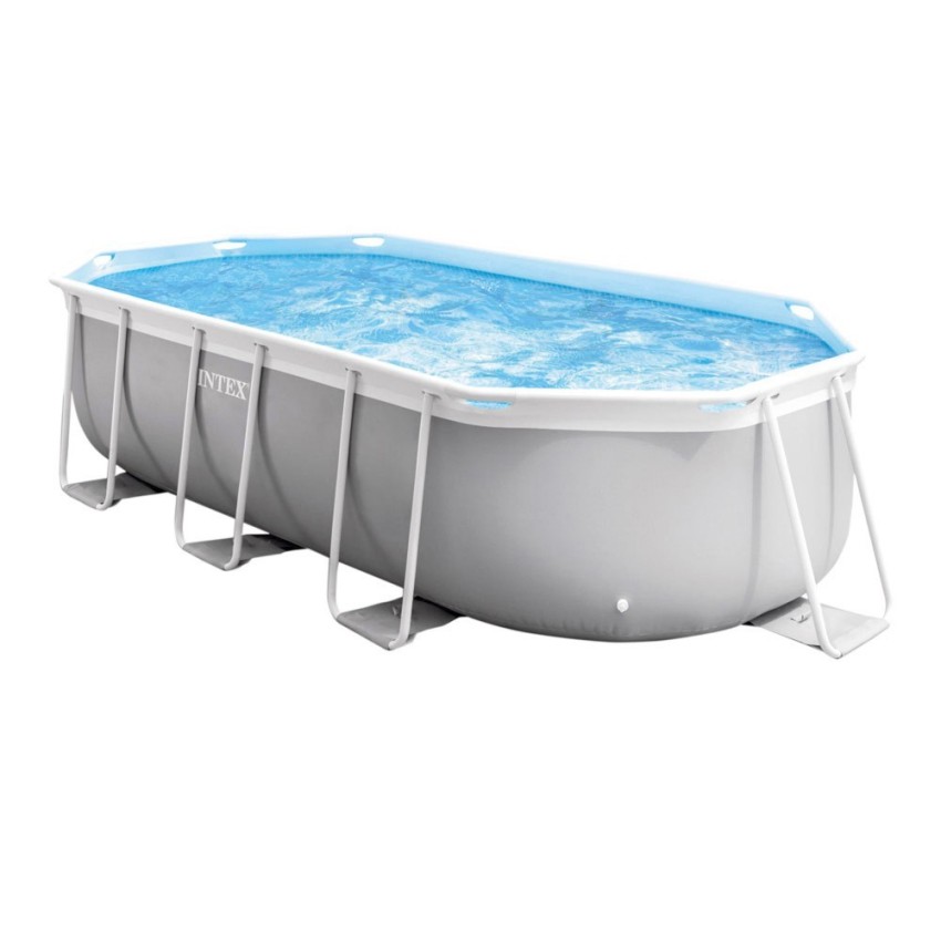 Piscina Intex Prism Frame 400x200x122 Cm – 8418 Litros Con Depuradora De Arena Krystal Clear SX925, Escalera De Seguridad Y Material Tricapa, Fácil Montaje