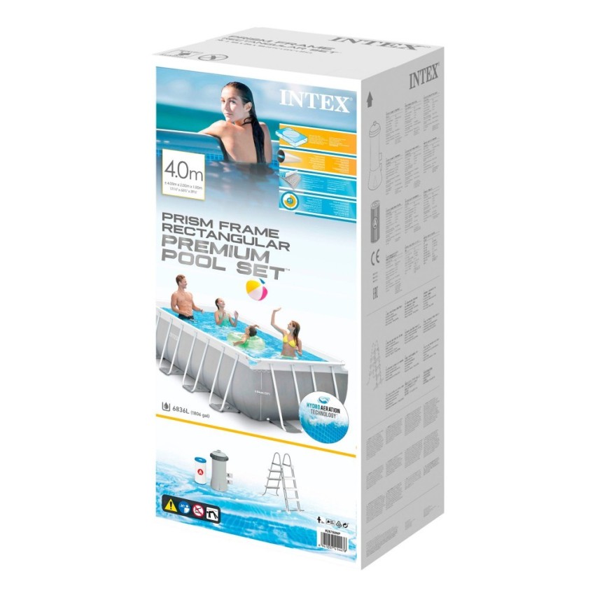 Piscina rectangular elevada - Piscinas desmontables| Intex.es