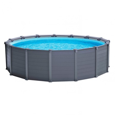 Piscina INTEX paneles redonda Graphyte Gray | Intex.es