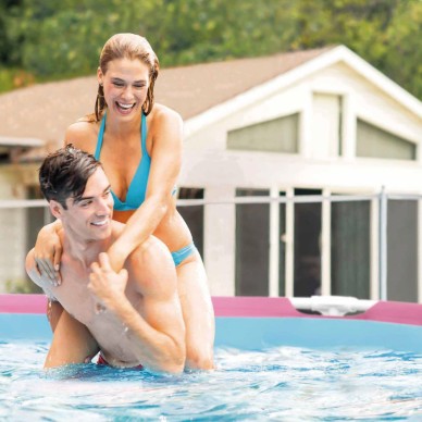 Piscina desmontable color rosa Ø244 cm | INTEX