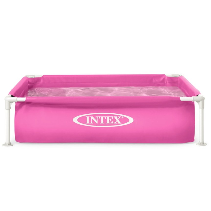 Piscina desmontable cuadrada Mini Frame rosa | INTEX