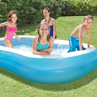 Piscina familiar hinchable con forma rectangular | INTEX