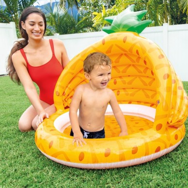 Piscina hinchable con parasol en forma de piña de 102x94 cm para niños de 1 a 3 años | INTEX 2