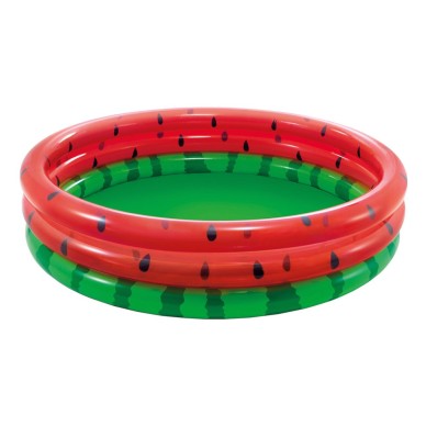 Piscina hinchable infantil con diseño de sandía de 168x38 cm para 2 niños | INTEX