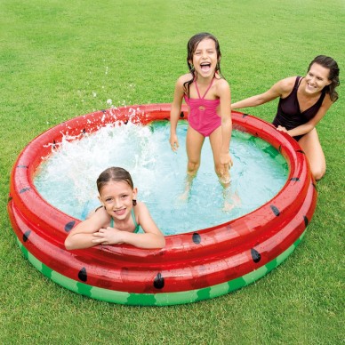 Piscina hinchable infantil con diseño de sandía de 168x38 cm para 2 niños | INTEX 2