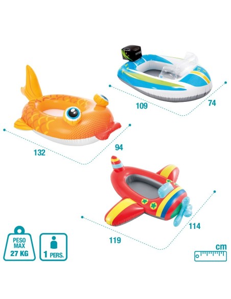 Barca hinchable infantil 3 surtidos | INTEX
