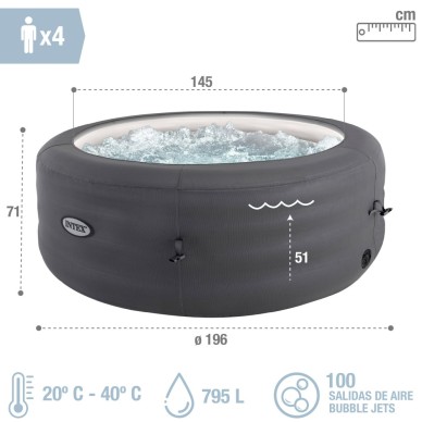 Spa hinchable INTEX para 4 personas SimpleSpa | Intex.es
