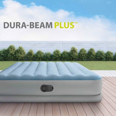 Cama hinchable doble de hogar de 152x203x36 cm para hasta 272 kg | INTEX 2