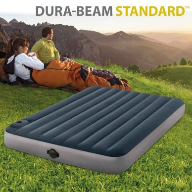 Cama hinchable doble para casa de 152x203x25 cm con bomba a pilas | INTEX 2