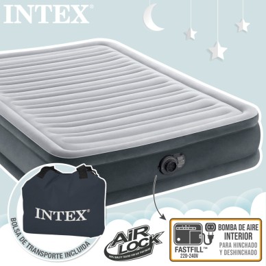 Cama de aire doble 137x191x33 cm | INTEX
