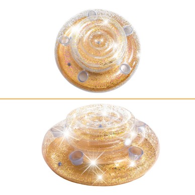 Nevera hinchable con purpurina de 74 cm con 5 posavasos para mayores de 14 años | INTEX 2