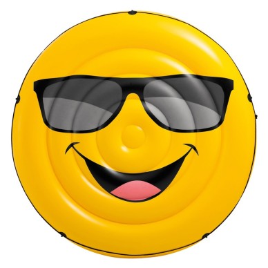 Colchoneta hinchable con forma de emoji de 173x27 cm para 2 personas | INTEX