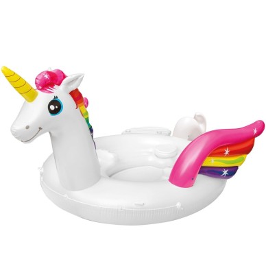 Unicornio gigante hinchable de 422x373x185 cm para 4 personas | INTEX