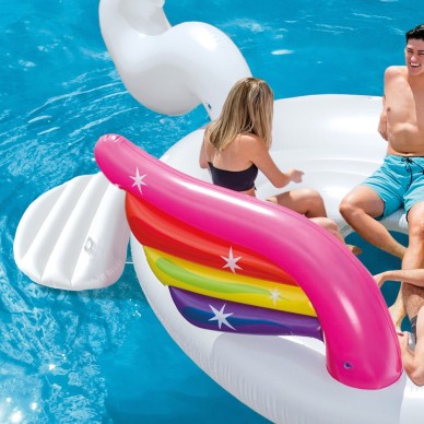 Unicornio tipo isla hinchable de 302x429x152 cm para 4 personas | INTEX 2
