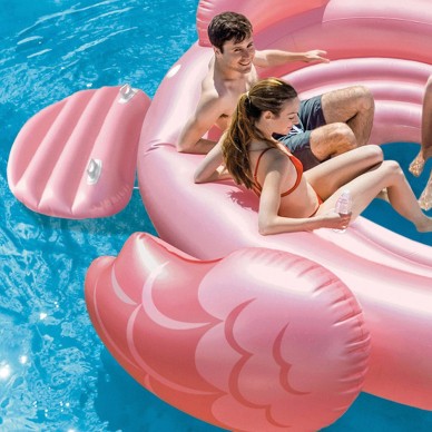 Flamenco tipo isla hinchable de 315x358x163 cm para 4 personas | INTEX 2