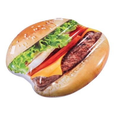 Colchoneta hinchable con forma de hamburguesa de 145x142 cm para 1 persona  | INTEX