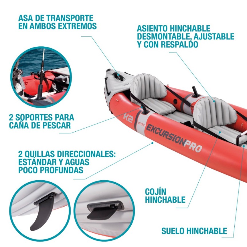 Kayak hinchable resistente para 2 | INTEX Tienda Oficial