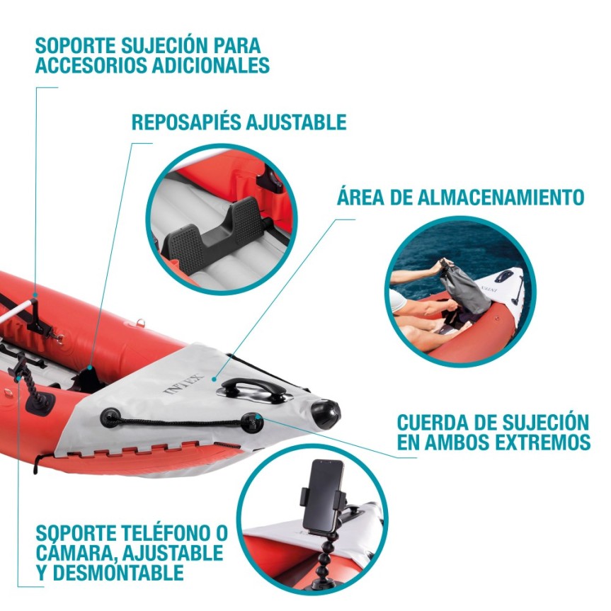 Kayak hinchable resistente para 2 | INTEX Tienda Oficial