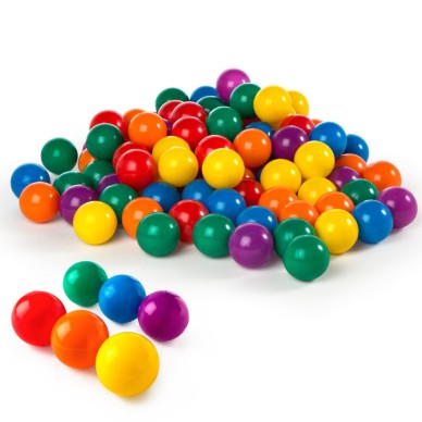 PACK 100 BOLAS MULTICOLOR INTEX - DIÁMETRO 8 CM +2 AÑOS