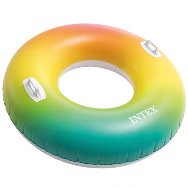 Flotador redondo hinchable INTEX Rainbow 122 cm