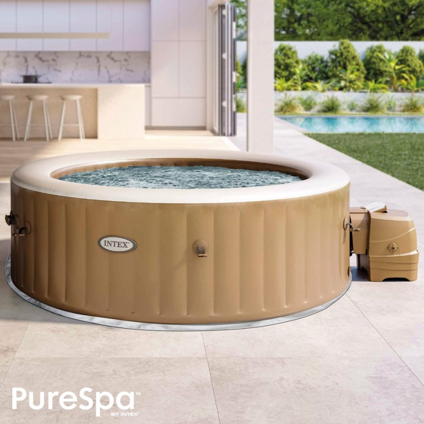 Spas INTEX - Spa hinchable Burbujas beige 4 plazas | Intex.es