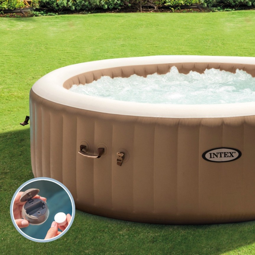 Spas INTEX - Spa hinchable Burbujas beige 4 plazas | Intex.es