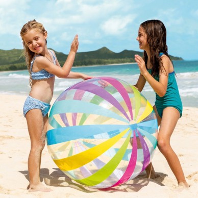 Pelota hinchable intex gigante círculos 107 cm  2