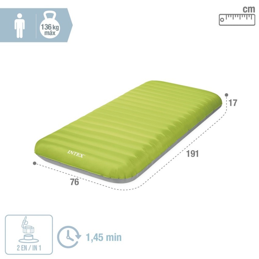 Colchón hinchable individual Camping Mat | INTEX