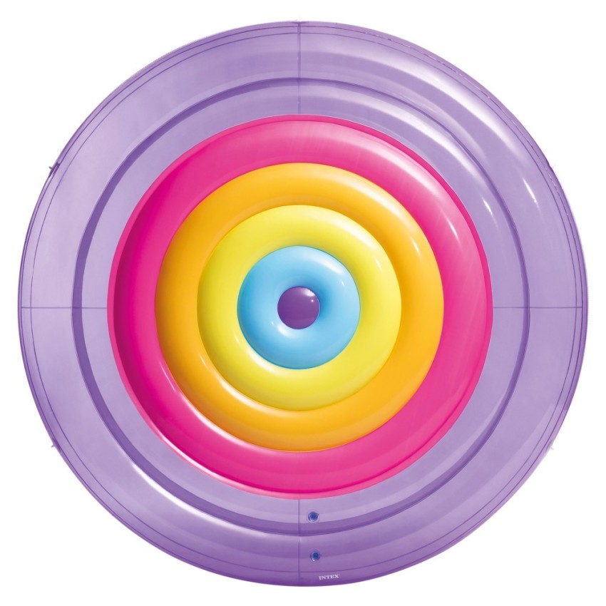 Isla hinchable diseño arcoíris Ø201 cm | INTEX