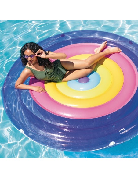 Isla hinchable diseño arcoíris Ø201 cm | INTEX