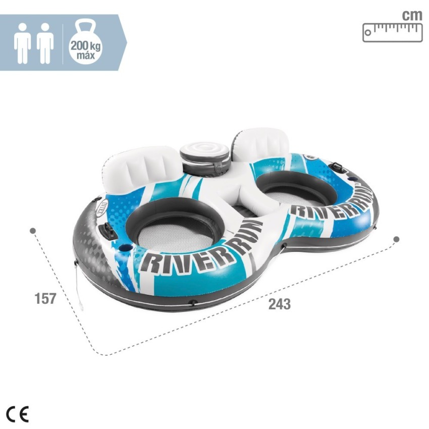 Flotador redondo hinchable doble para piscina | INTEX