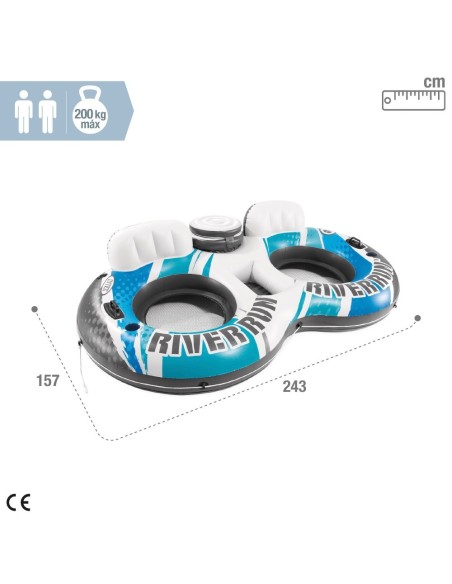 Flotador redondo hinchable doble para piscina | INTEX