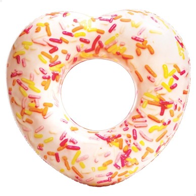 Flotador redondo hinchable donut corazón 89x25x94 cm