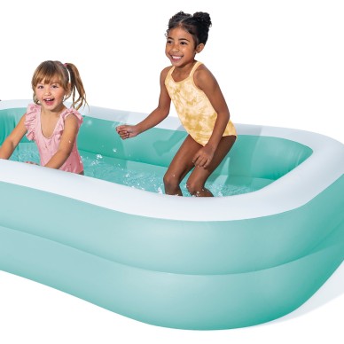 Piscina hinchable familiar rectangular de 600 litros para niños de más de 3 años | INTEX 2