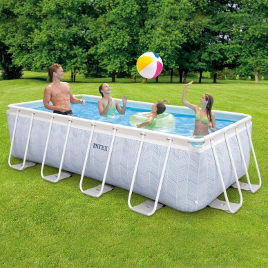 Piscina desmontable rectangular Chevron 400x200 cm | Intex.es