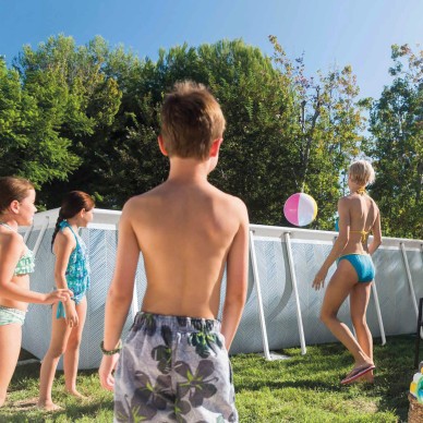 Piscina desmontable rectangular Chevron 400x200 cm | Intex.es
