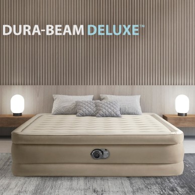 Cama hinchable doble para casa de 152x203x46 cm para hasta 272 kg | INTEX 2