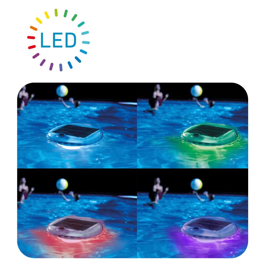 Luz LED flotante carga solar para piscinas |Accesorios piscinas | Tienda Online INTEX
