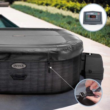 Spa hinchable PureSpa Burbujas Greystone Deluxe 4P | INTEX
