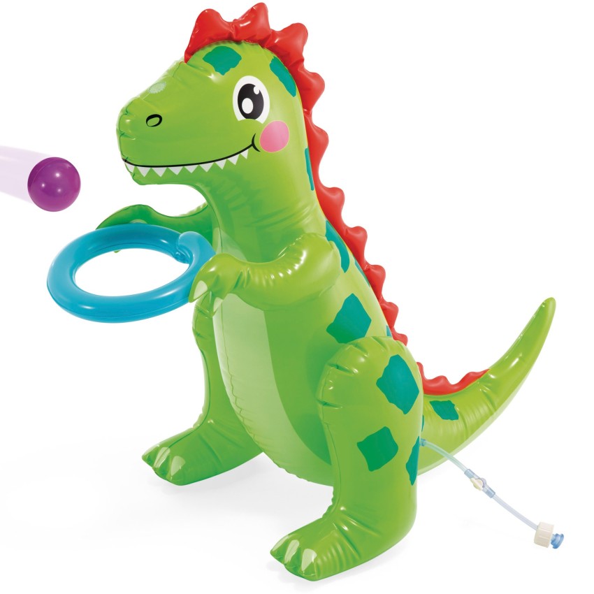 Centro juegos acuático Dino Park con tobogán y pulverizador | INTEX