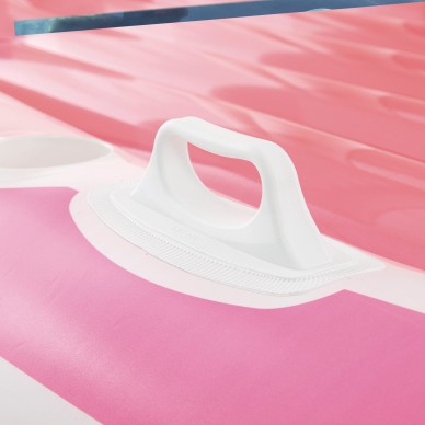 Colchoneta hinchable Pink Paradise con techo y portabebidas | INTEX