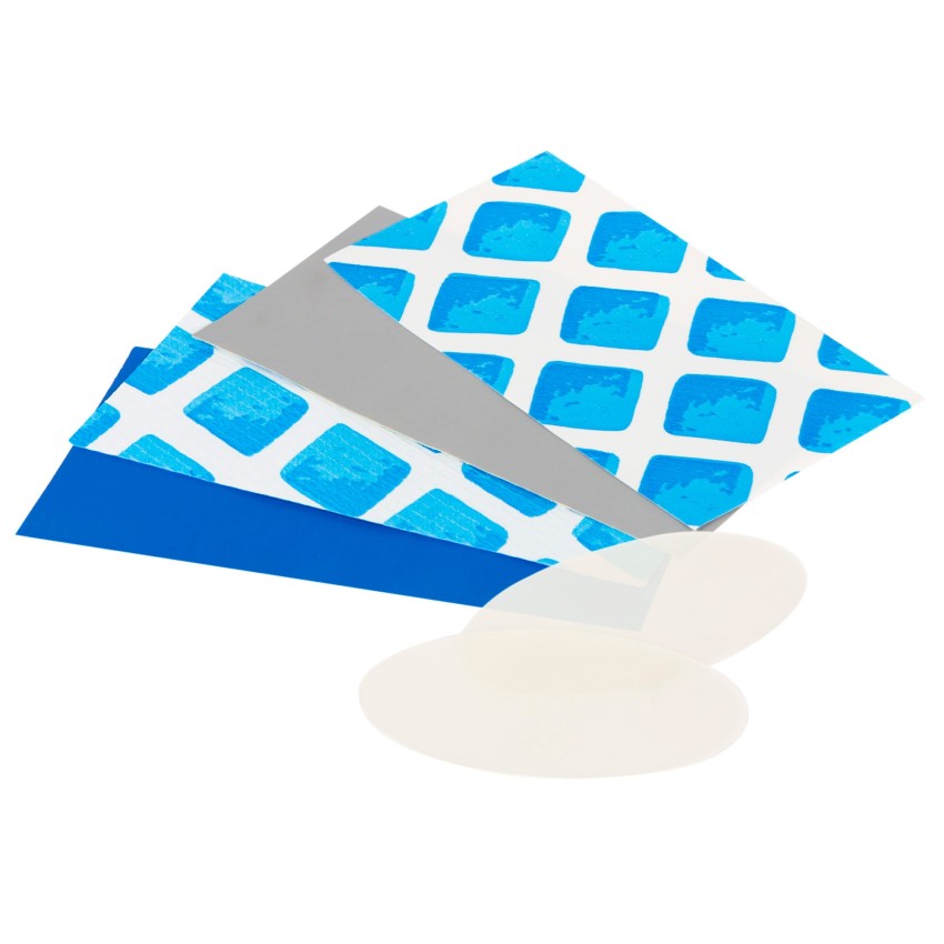 Kit 6 parches de reparación para piscinas e hinchables intex