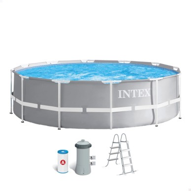 Pack Piscina Prism Frame Ø366x99 cm 4 accesorios | INTEX 2