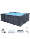 Piscina desmontable INTEX Graphite Grey Panel 5 metros