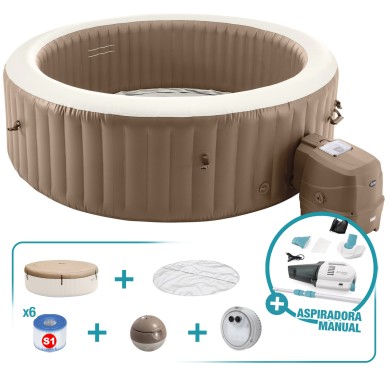 Pack Spa hinchable Bubble Massage Sahara 6 acc | INTEX