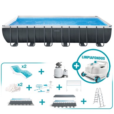 Pack Piscina Ultra XTR Frame 732x366x132 cm con 9 accesorios | INTEX