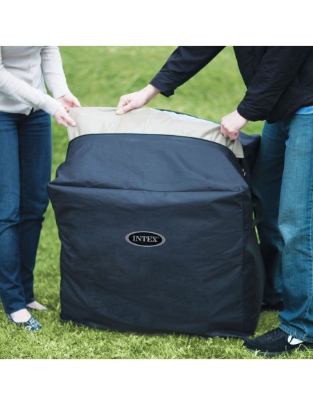 Pack Spa hinchable Chevron Deluxe 4 personas con 6 accesorios | INTEX