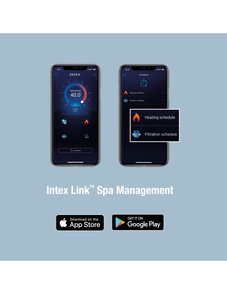 Pack Spa hinchable Chevron Deluxe 4 personas con 6 accesorios | INTEX