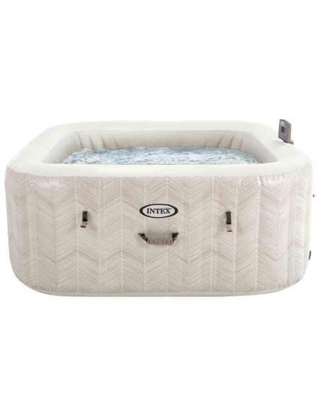 Pack Spa hinchable Chevron Deluxe 4 personas con 6 accesorios | INTEX